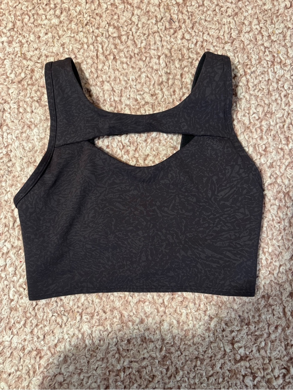 Lululemon Black Patterned Sports Bra Size 4